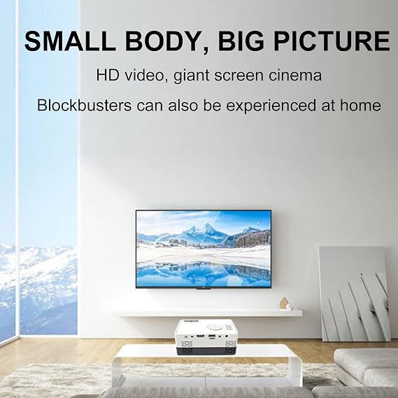 Mini Projector, 30-100 Inch Screen HD Portable Video Projector Mini Tv | Compatible with Usb HD-MI Interface and Remote Control, Apartment Must Haves, Electronics Tech Gadgets Cool Stuff