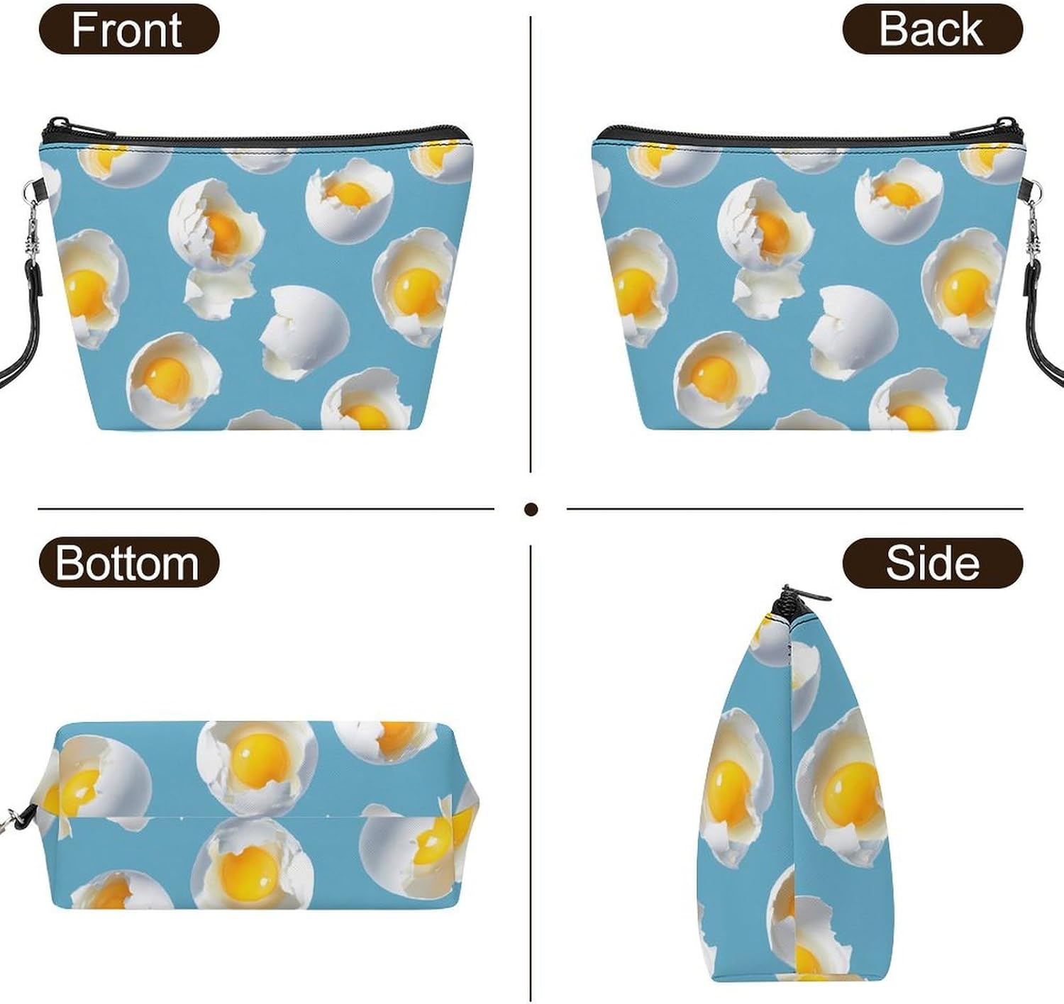 Eggs Eggshells Women's Makeup Bag for Purse image 3