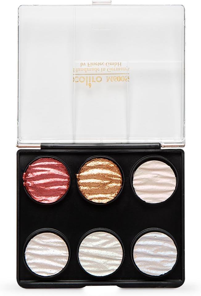 Finetec : Coliro : Pearlcolors : Mica Watercolour Paint : 23mm : Set of 6