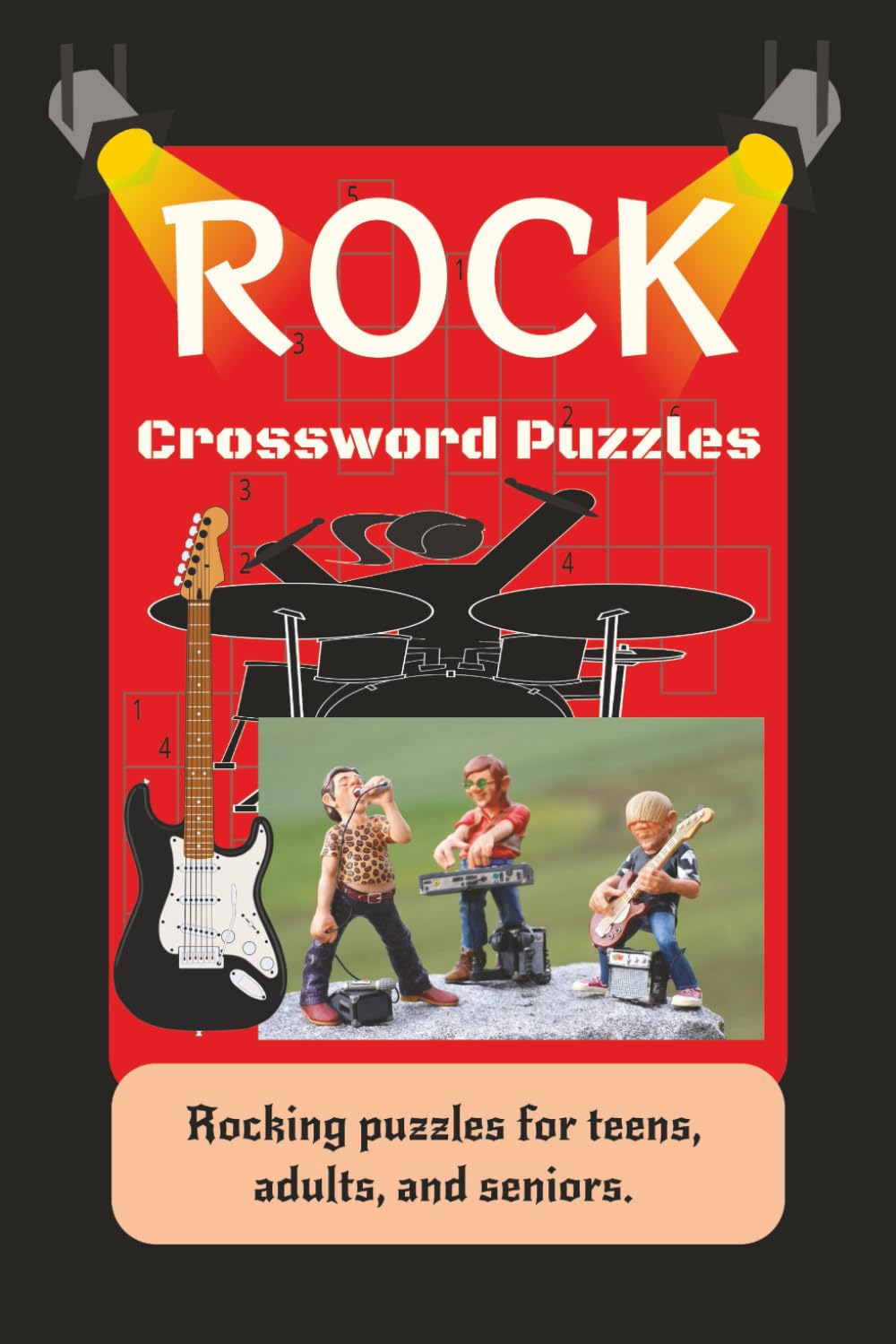 Rock Crossword Puzzle: Crossword Puzzles with Easy-to-Read Print about Rock and Roll, Rock, , Nostalgia and More — |6x9 inches, ... Gift for Vacation, Holiday, and free time