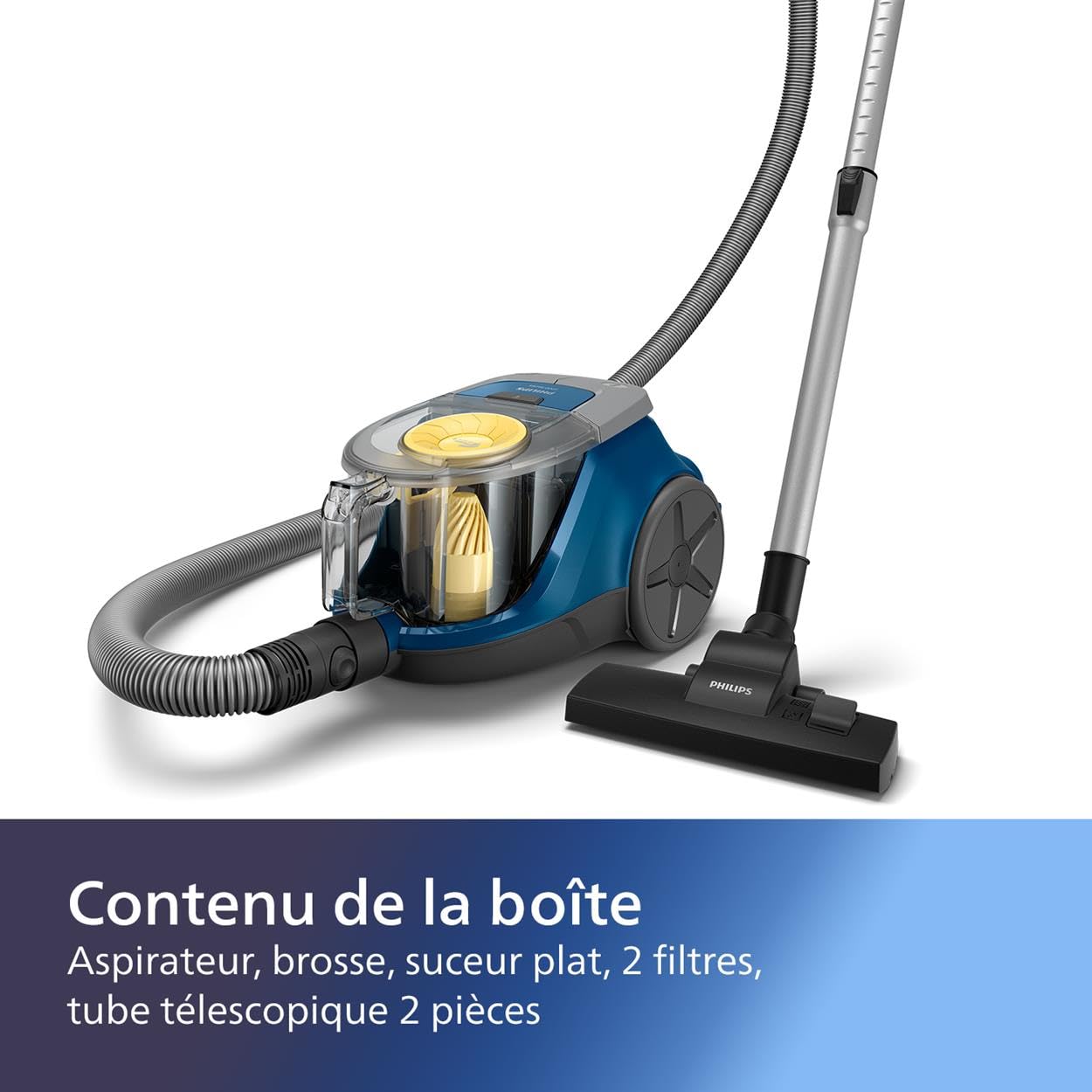 Philips Série 2000 Aspirateur Sans Sac - 850 W Avec Filtre à Air Super Clean et Brosse Multi-Usage (XB2125/09)