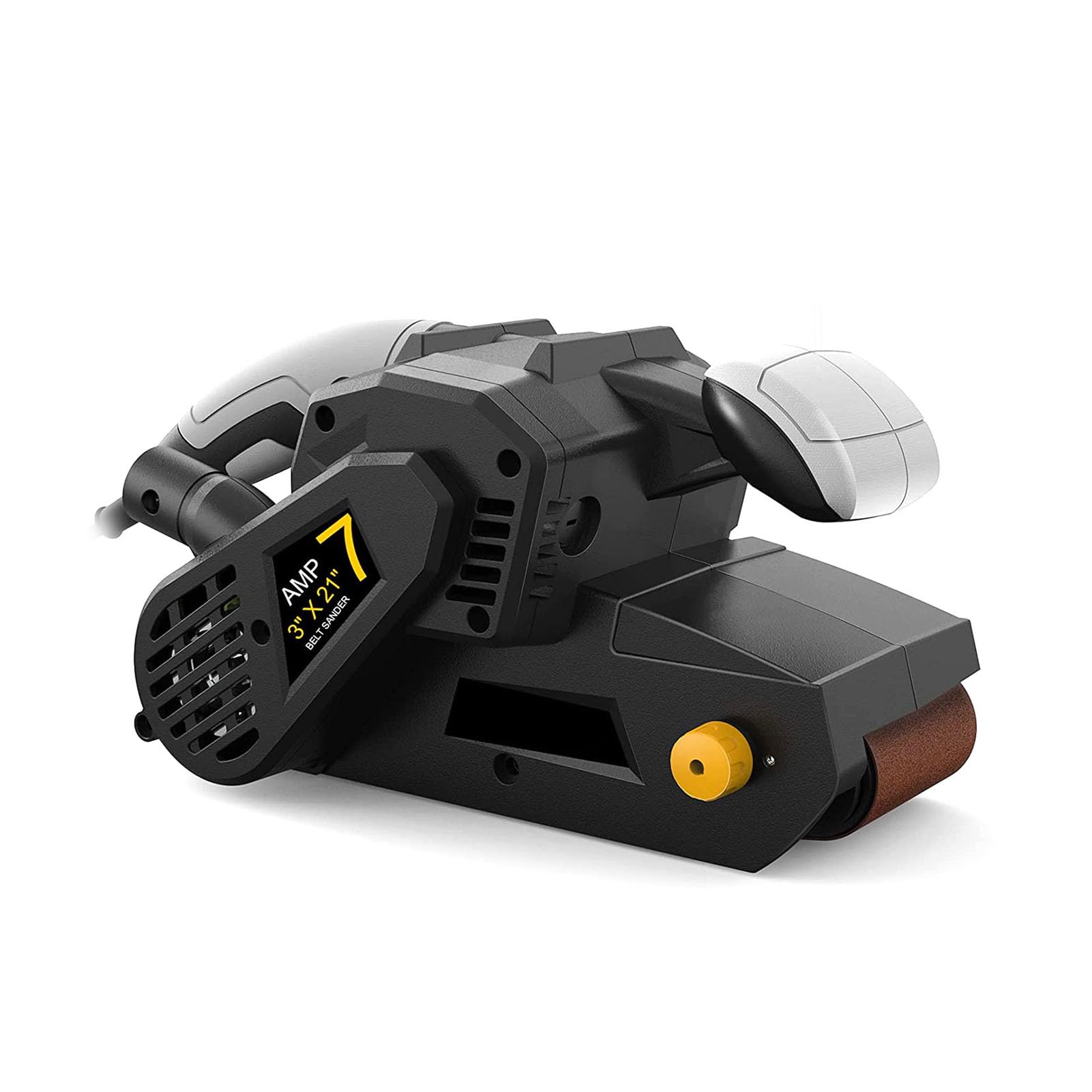 Lijadora de banda con cable HUIOP Lijadora de banda de 750 W 75 mm x 533 mm con 10 ban de lijado y bolsas para el polvo Lijadora de mesa con control de velocd variable Adaptador de aspiradora 2 en 1 C