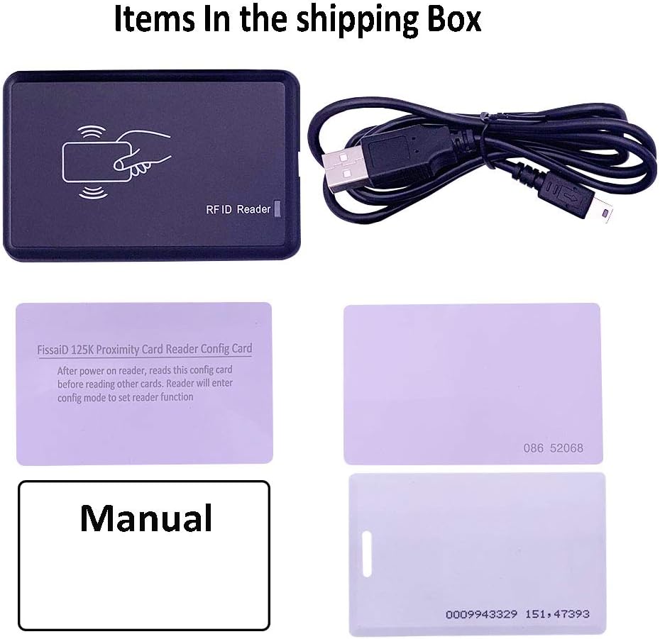 RFID Reader USB Reader 125KHz for EM4100 & 1326 Family Proximity Cards As USB Keyboard Input for Raspberry pi Linux Android Win Mac iOS + 3Pcs Card