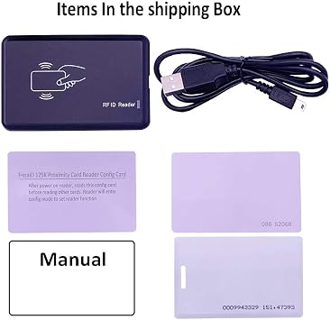 قارئ RFID USB 125KHz لبطاقات القرب من العائلة EM4100 و 1326 كمدخل لوحة مفاتيح USB لبطاقة Raspberry pi Linux Android Win Mac iOS + 3Pcs