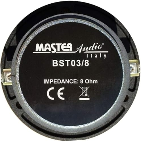 2 SUPER Tweeter MASTER AUDIO BST03/8 mit 120 watt rms und 240 watt max 9,60 cm Durchmesser 99 db 8 ohm Haus mit Einer Tiefe von nur 3,60 cm, pro Paar