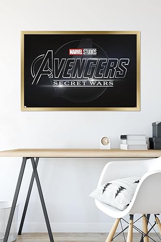 Vista 85 de Trends International Marvel Avengers: Secret Wars - Póster de pared con logotipo Versión enmarcada Barnwood