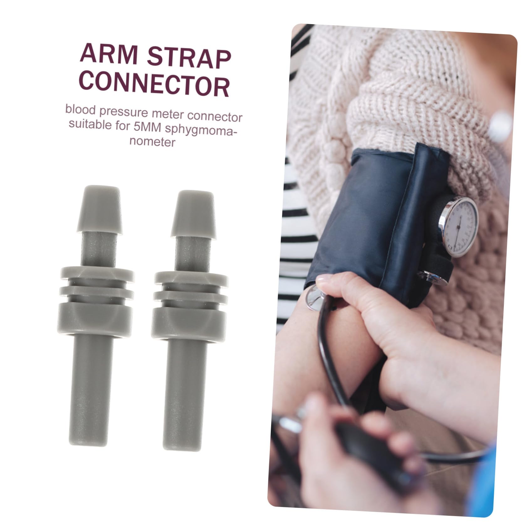 Connettori per Bracciale Sfigmomanometro ABS 2 Pezzi Accessori Misuratore Pressione Sanguigna