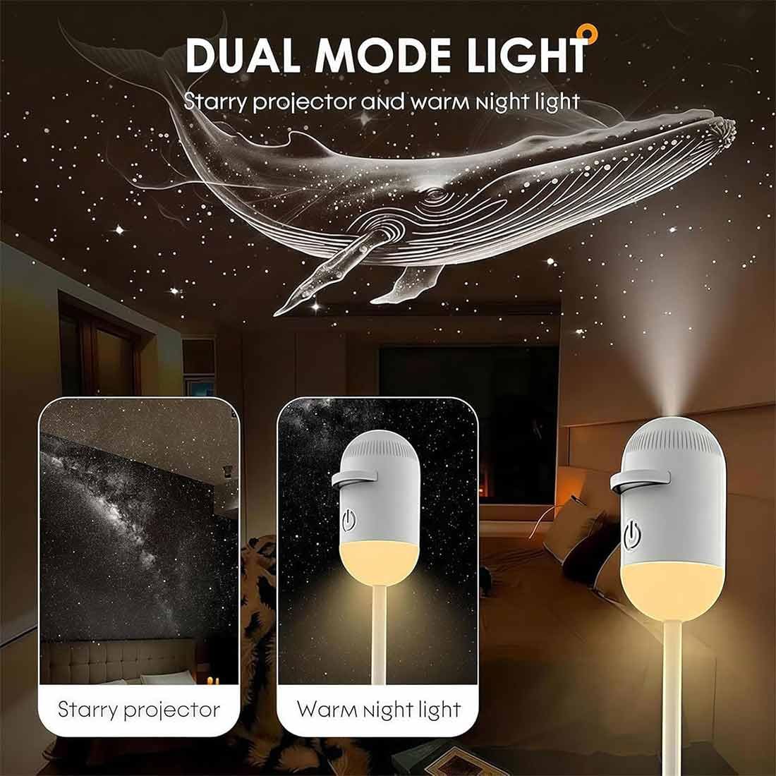 Amazon.co.jp : Projector 2-in-1 Starry Sky Night Light, 360