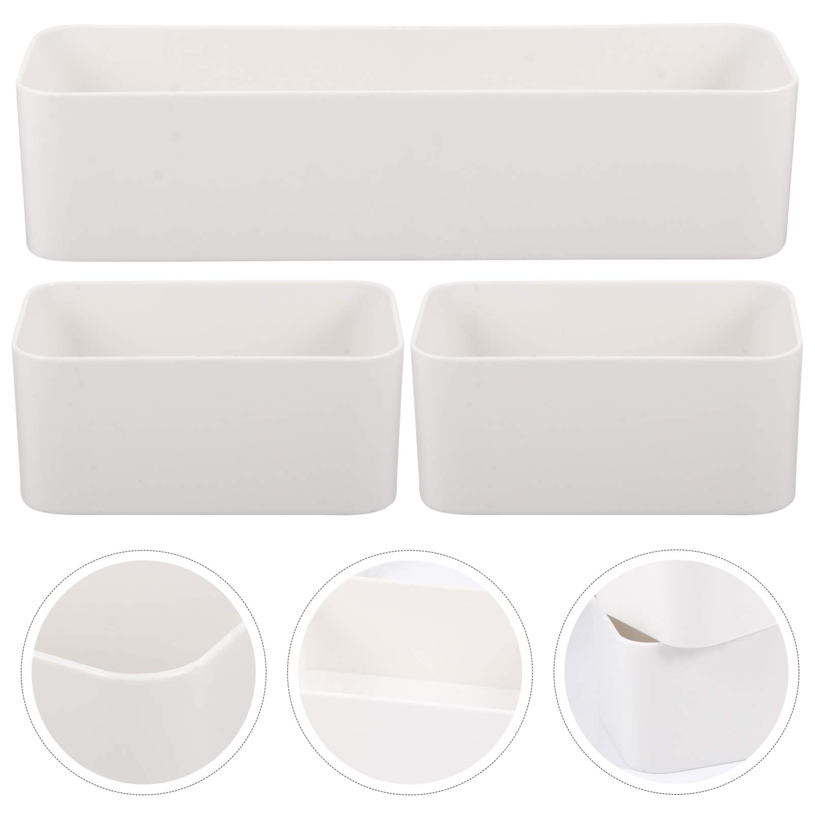 DECHOUS 3pcs Wall Storage Box Punch Closet Organizers Wall Hanging Storage Organizer