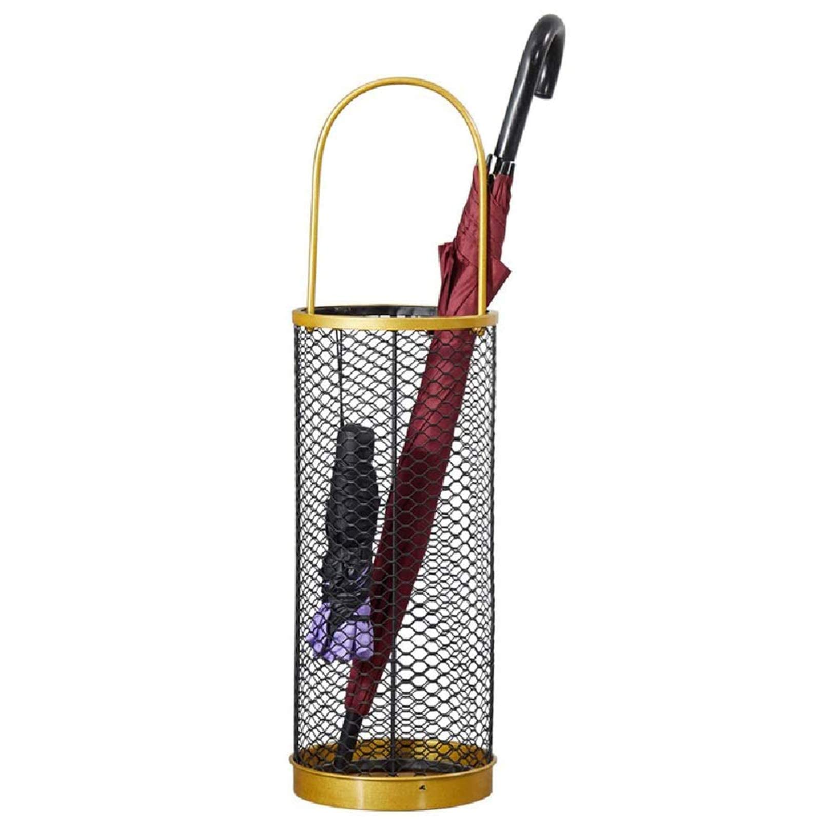 Porte-parapluie rond pour optimiser le rangement des cannes et bâtons de marche
