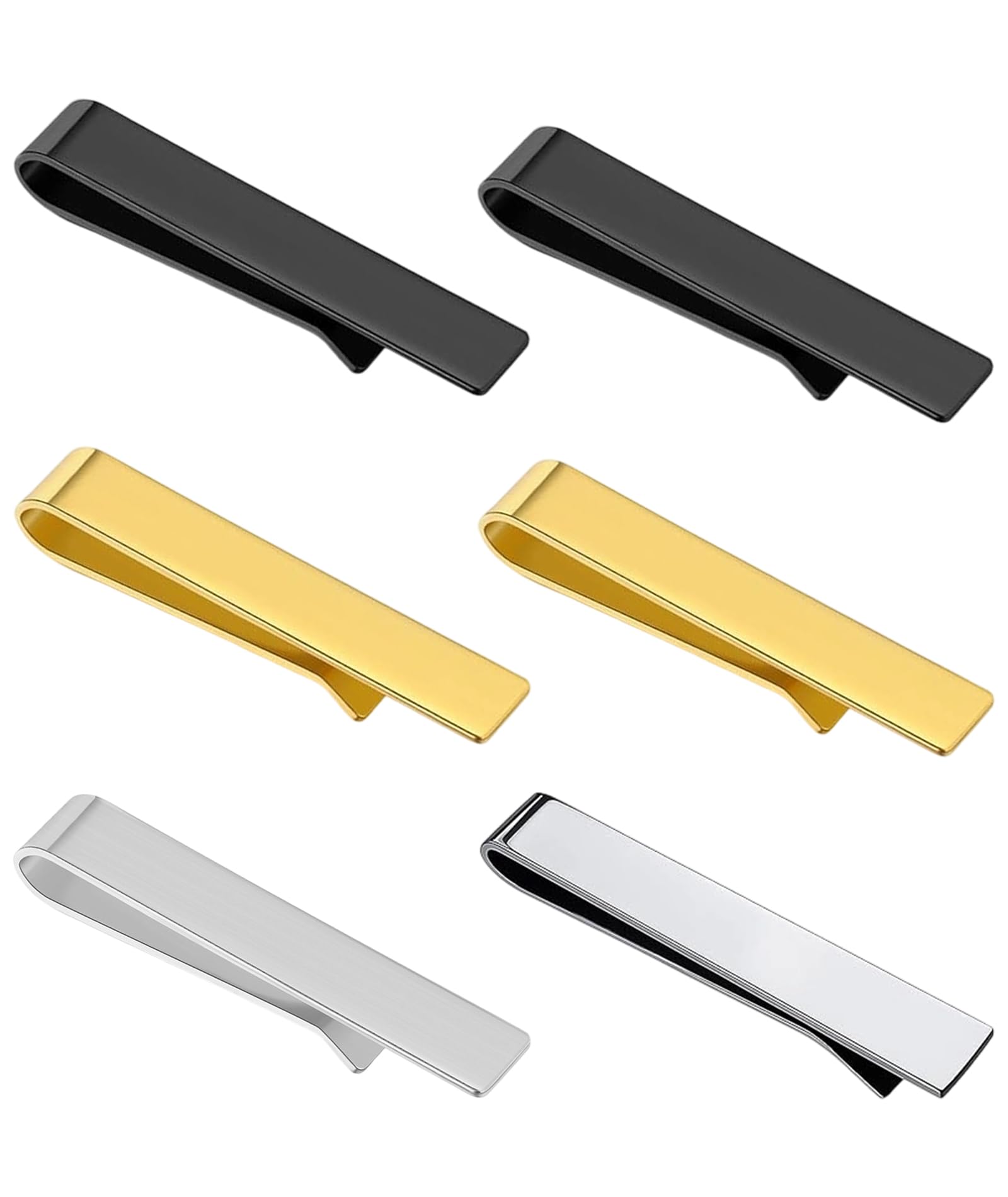 6 PCS Tie Pins with Secure Grip Design, Tie Pin for Men Formal, Elegant Tie Accessories for Professional Attire, Versatile Tie Pins for Business and Formal Events-image-5