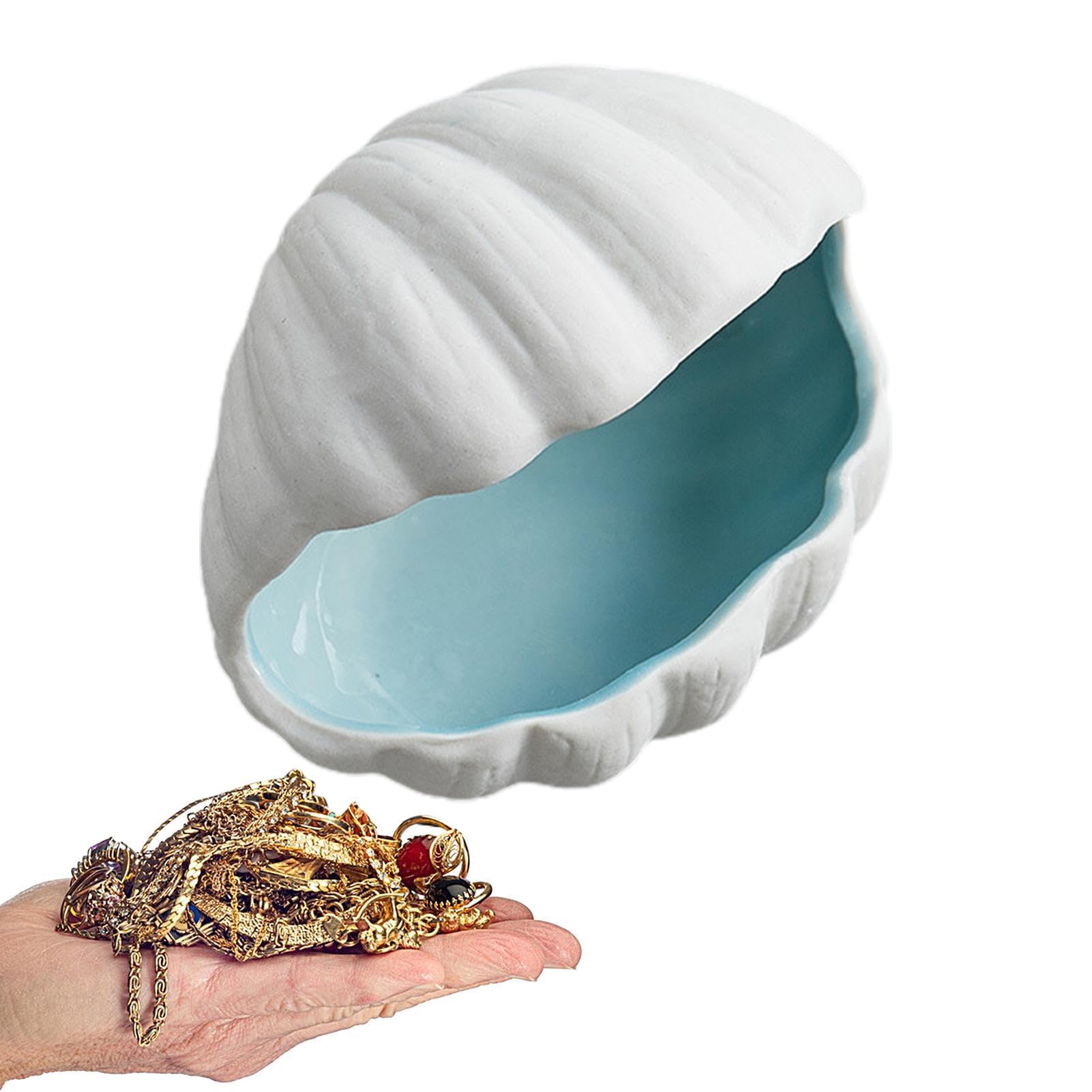 Portasapone A Conchiglia Vintage, Vassoio Per Gingilli In Ceramica, Posacenere A Conchiglia, Ciotola Per Monete E Chiavi, 08220200 - Italia - 5