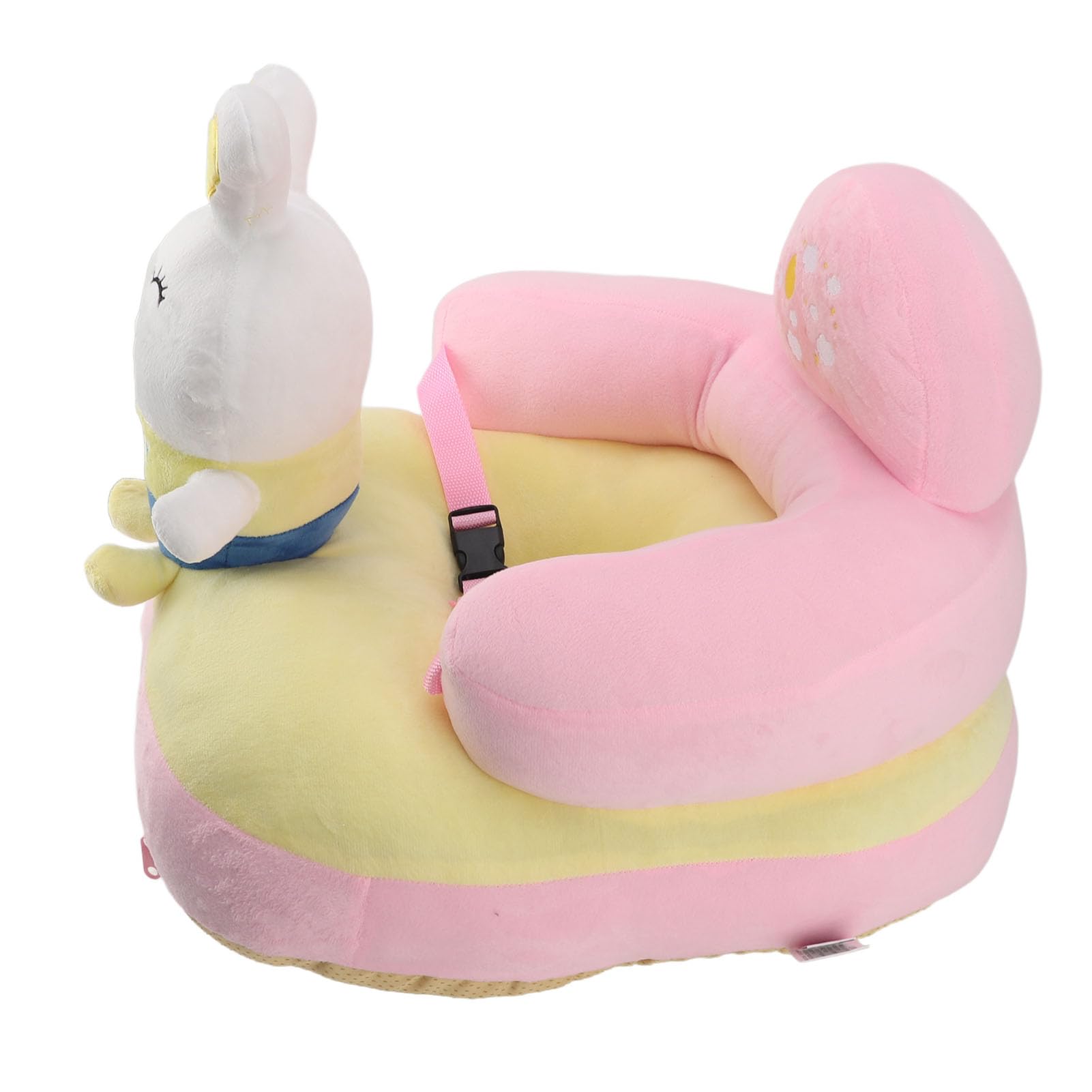 Baby Support Sofa, Animal Shaped Anti Falling Soft Plush Anti Side Turn Baby Sofa Learn Sitting Chair Portable for Infant for Indoor (Bunny)