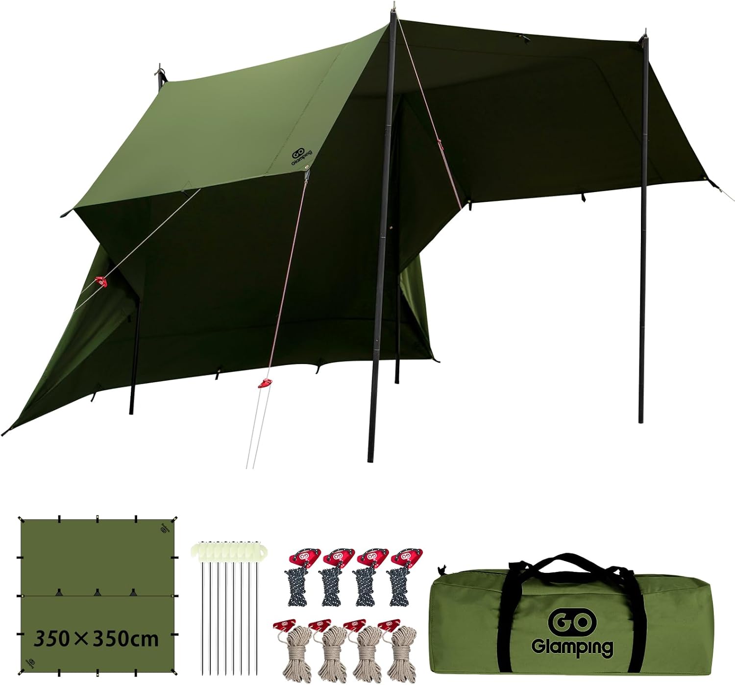 GoGlamping　HENGEN+　4m×4m Brighten 12.3 4 Person Glamping Tent – Naturehike