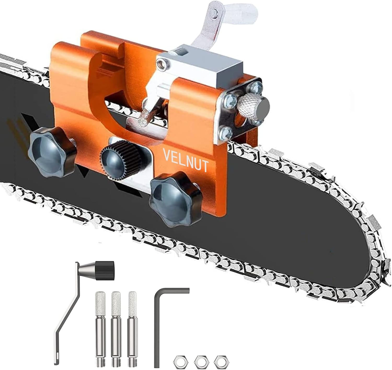 VELNUT Chainsaw Sharpener New Upgrade Hand Cranked Chainsaw