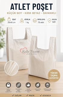 Kalın Kırık Beyaz Poşet Küçük Boy 1 Kg Hışır Atlet