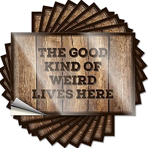 CakJuice HardHat XebJ[ƃfJ[ The Good Kind of Weird Lives Here t@j[XebJ[ 10 No Stupid People Sign Toolbox XebJ[ƃfJ[ (TCY:6X9CM)