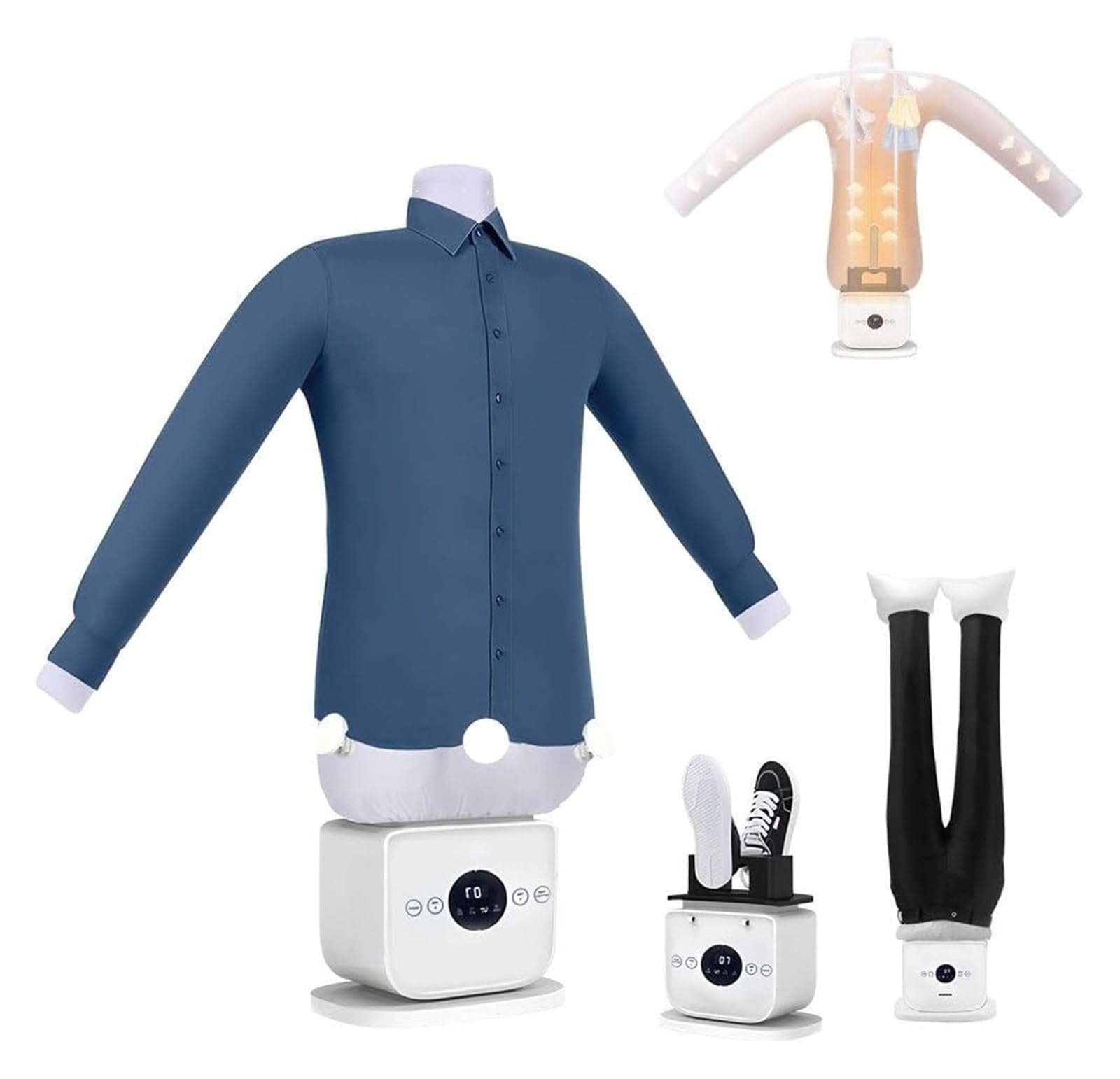 Máquina de planchar a vapor portátil | Manos Libres Automático | Plancha de secado rápido de 8 minutos | Flujo de aire suave | Camisas/zapatos/pantalones aplicables