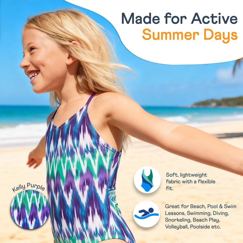 Image of Kanu Surf Girls Daisy Beach Sport One Piece Swimsuit