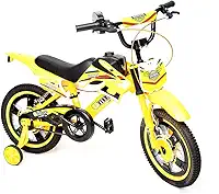 Bike Moto Cross Amarela Aro 16, Uni Toys, 1173