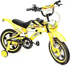 Bike Moto Cross Amarela Aro 16, Uni Toys, 1173