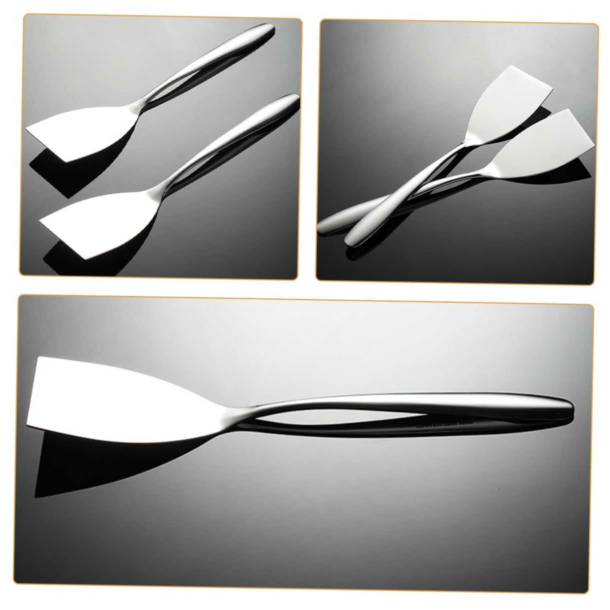 YARNOW 5 Ensembles Spatule Spéciale Petite Friture Accessoire De Cuisine Pinces À Griller Crêpe Cuillères De Cuisine Ustensile De Cuisine Spatule De Friture De Cuisine Pelle 2 Pièces * 5