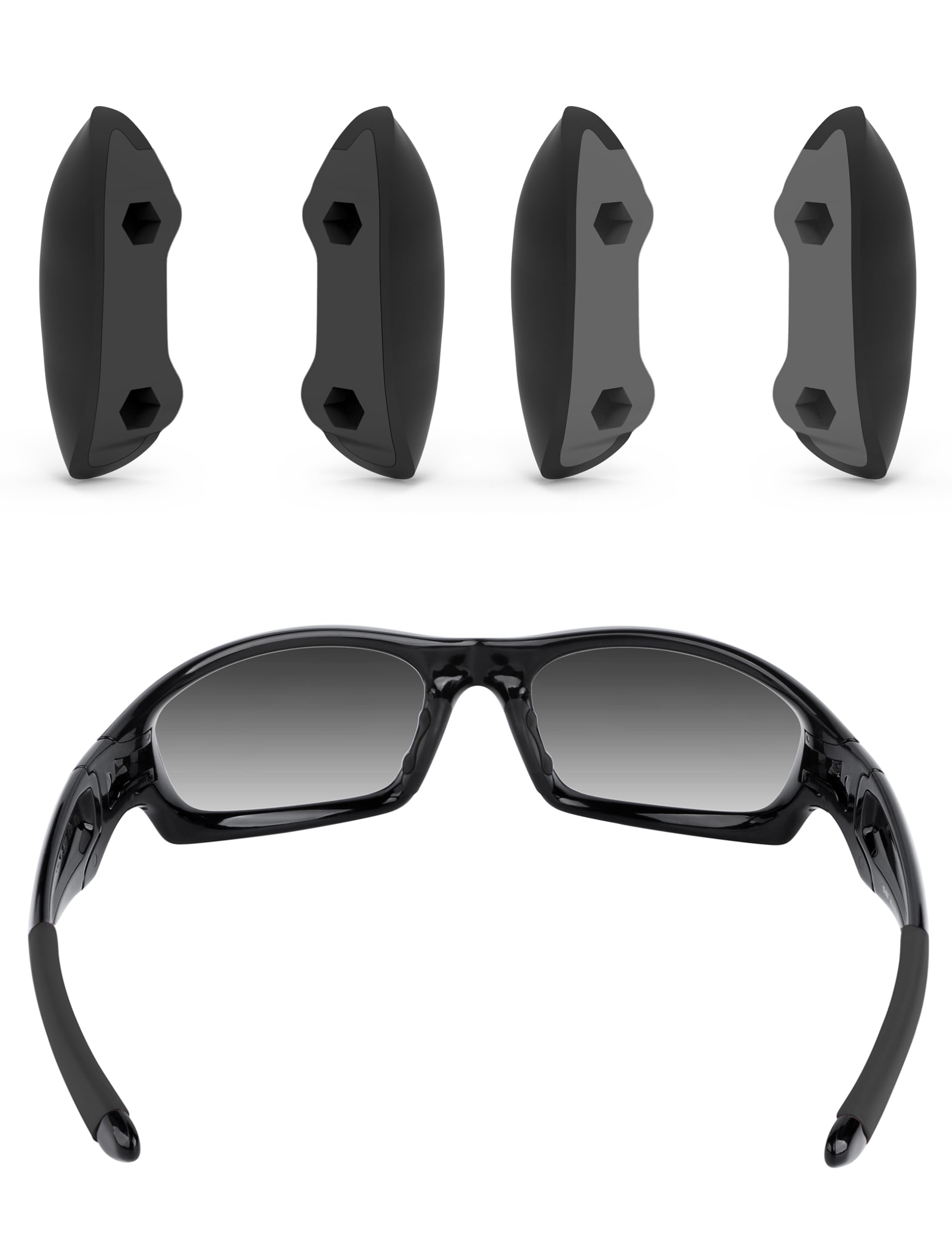 ToughAsNails Replacement Nose Pads Pieces for Oakley Straight Jacket 2007 Sunglasses - Standard Fit