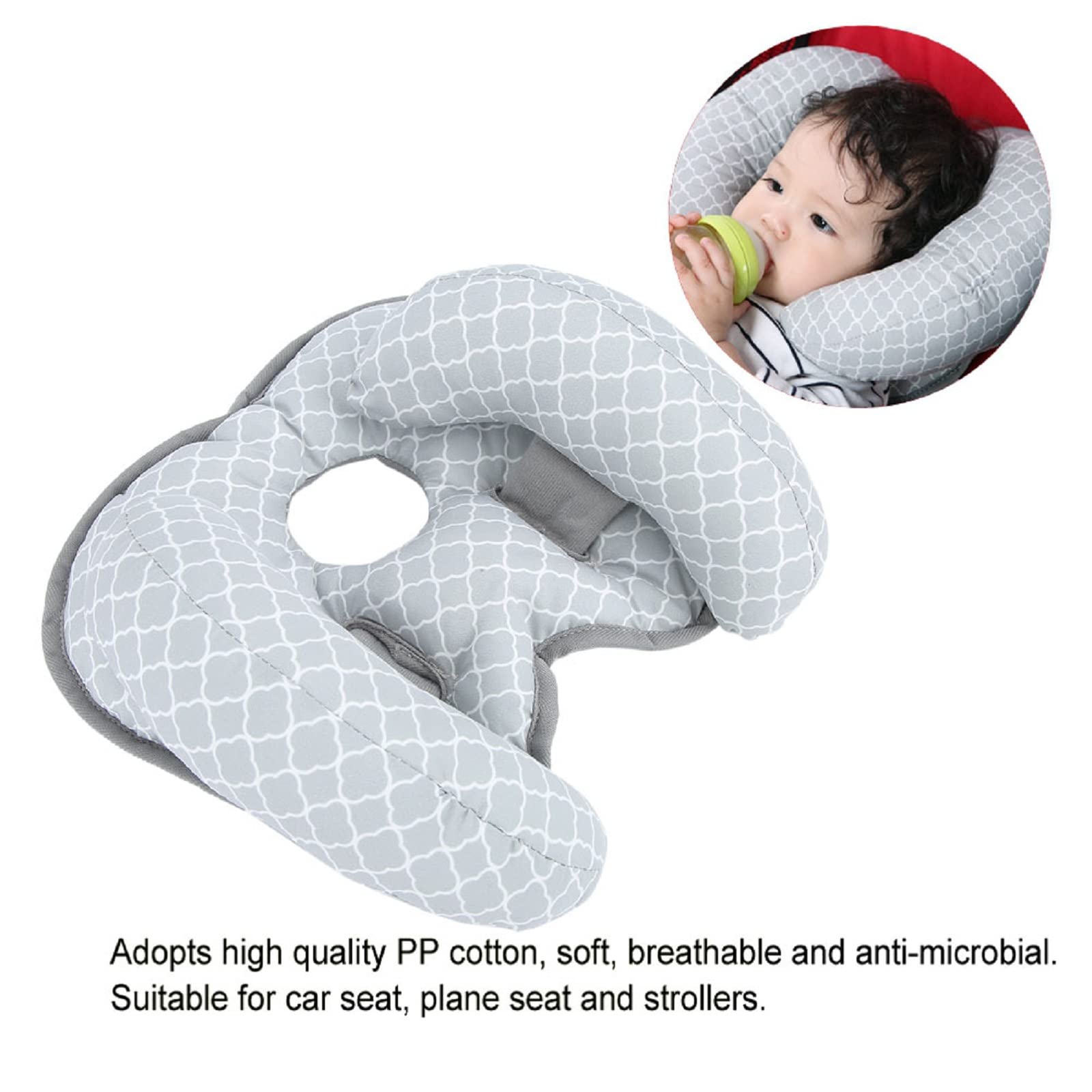 Protection de tête pour bébé, coussin de voyage réglable pour siège de bébé, support de tête pour siège de voiture, solution de soutien confortable et sûre
