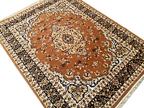Image of Home Decore Acrylic Carpet for Your Living Room & Drawing Room Aywhere in Your Home (210x300 Gold Colour)- 7x10 Feet