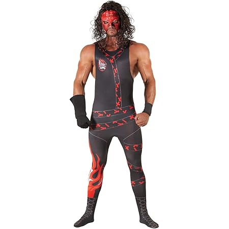 Morph Licensed Classic WWE Kane Adults Halloween Costume - Large