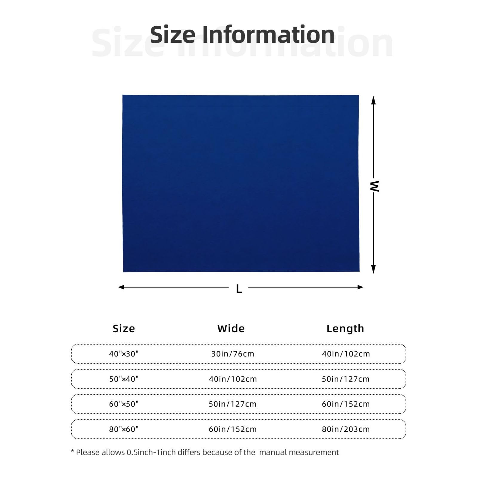 Dicke, bedruckte Überwurfdecke, personalisierbar, leicht, weich, gemütlich, Wandteppich für Raumdekoration, Marineblau