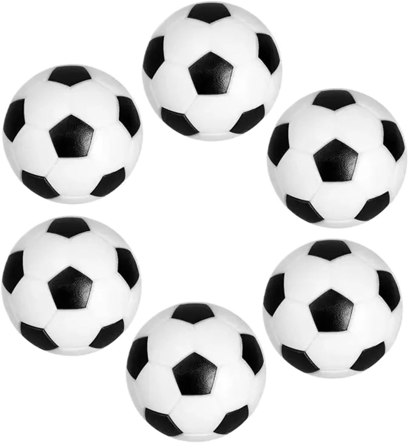 Foosball Balls Replacements 24 Pcs 32mm Black White Socer Ball for Entertainment Flexible Trained Relaxed Kids Small Mini Table Football Balls