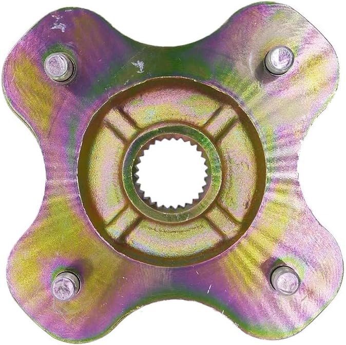 4 Piece M10 115mm 27 Tooth Rear Axle Wheel Hub Compatible with ATV Bear YFM250 Big Bear YFM400 YFM350 4X4 Moto 4 Timberwolf