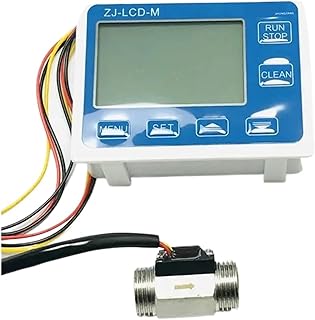 CIRONI LCD Digital Flow Meter with Sensormeter Quantitative Flowmeter Turbinemeter Sensor (Size : UK)