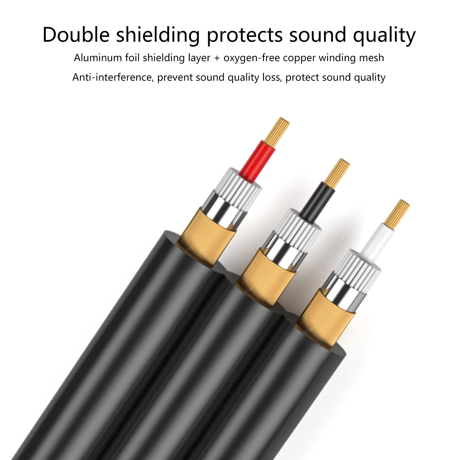 3 cavi di prolunga video stereo, connettori audio maschio a femmina, per sistemi home theater HiFi