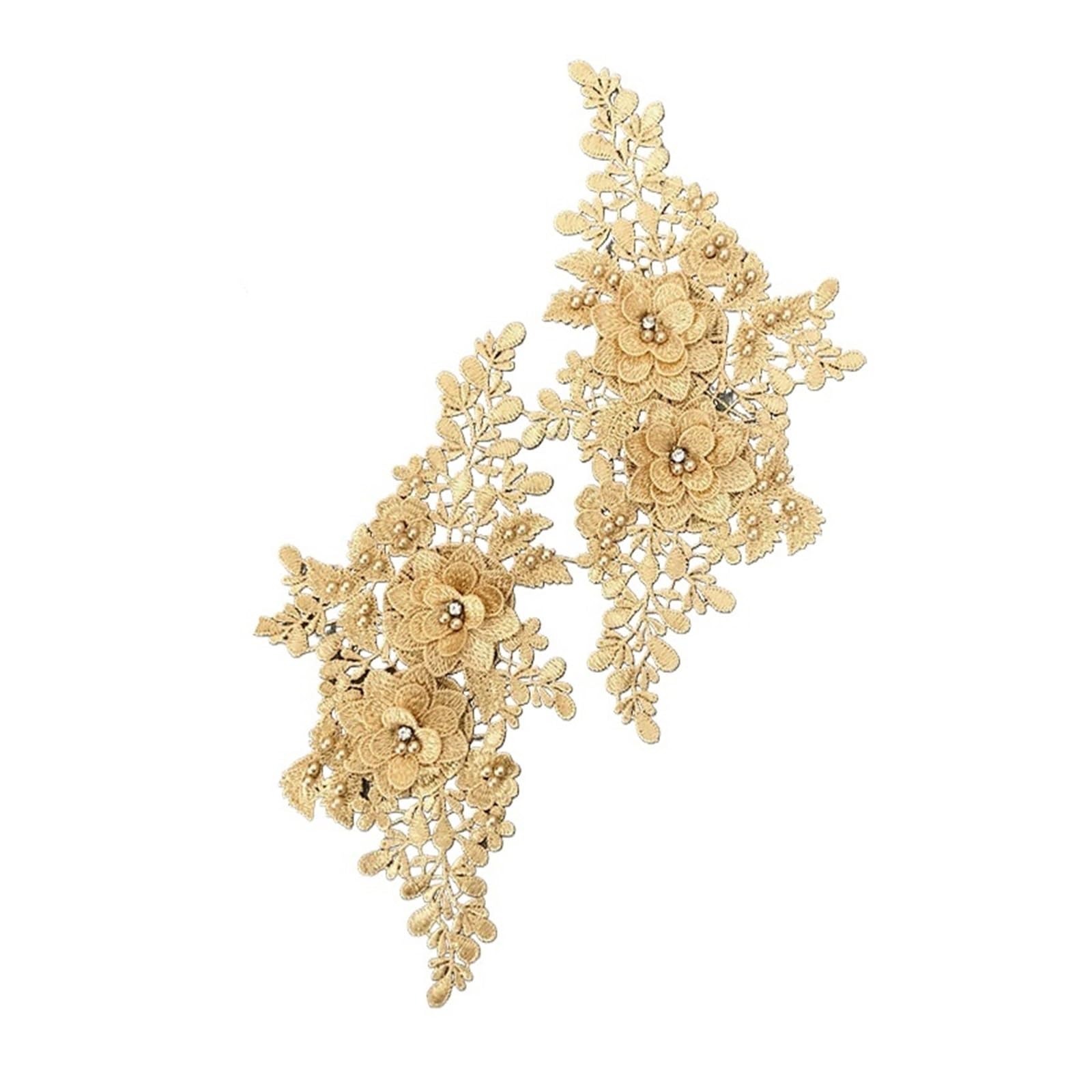 Dentelle 3D brodée pour robe de mariée et voile de haute couture Color J