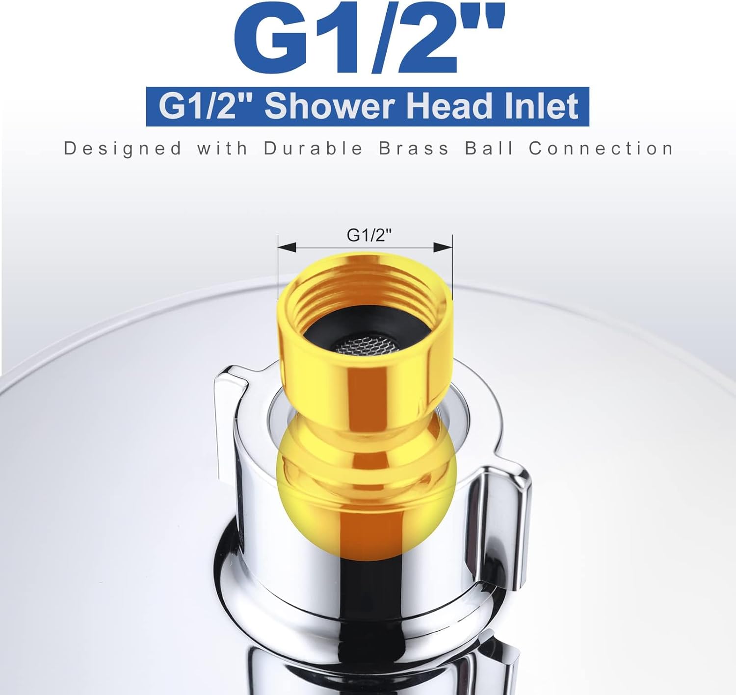 ALEASHA Kitchen Faucet Head Replacement + High Pressure Rain Shower Head Bundle, 3-Function Kitchen Faucet Spray Head with 9 Adapter Kit, with 6 Inch 1.8GPM Fixed Luxury Bathroom Showerhead