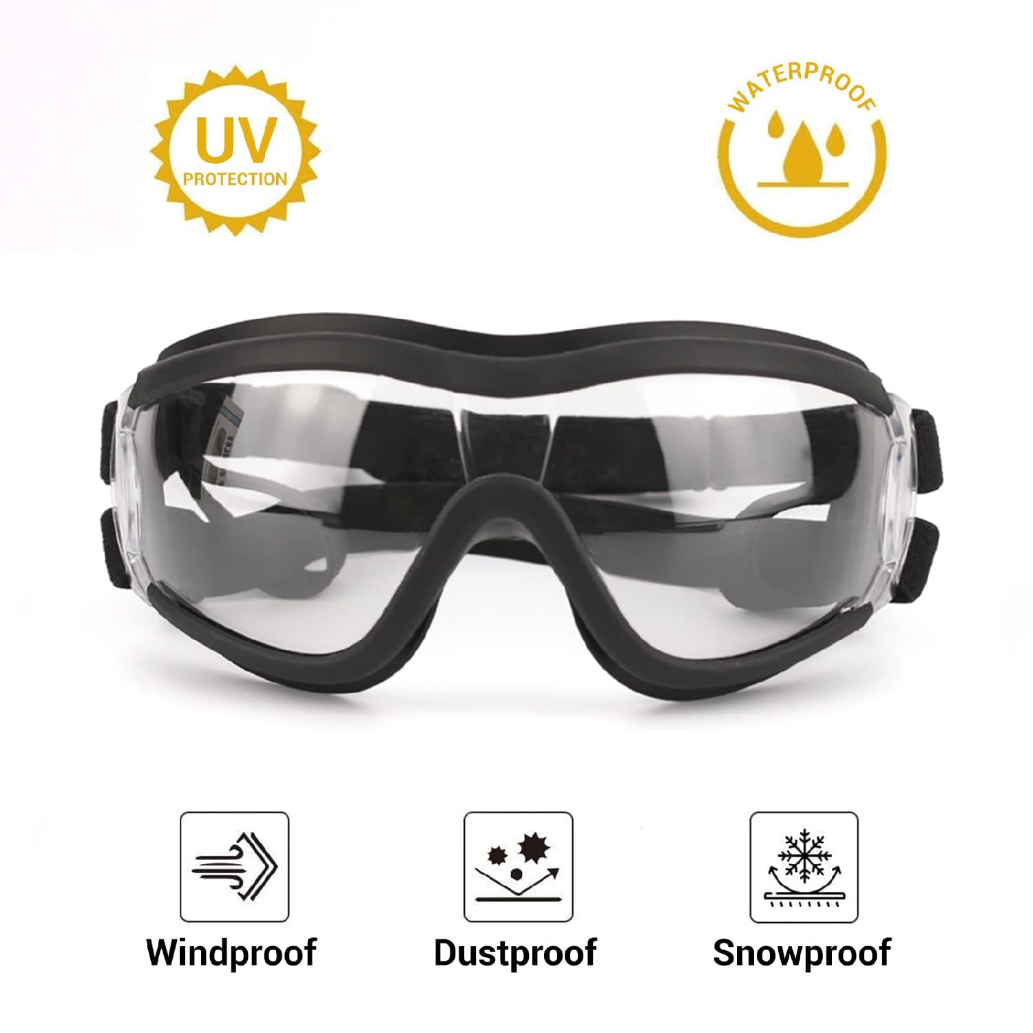 occhiali da sole per cani, occhiali protettivi per cani di taglia grande, occhiali da sole con protezione UV, occhiali da sole regolabili per cani, occhiali protettivi per cani di taglia