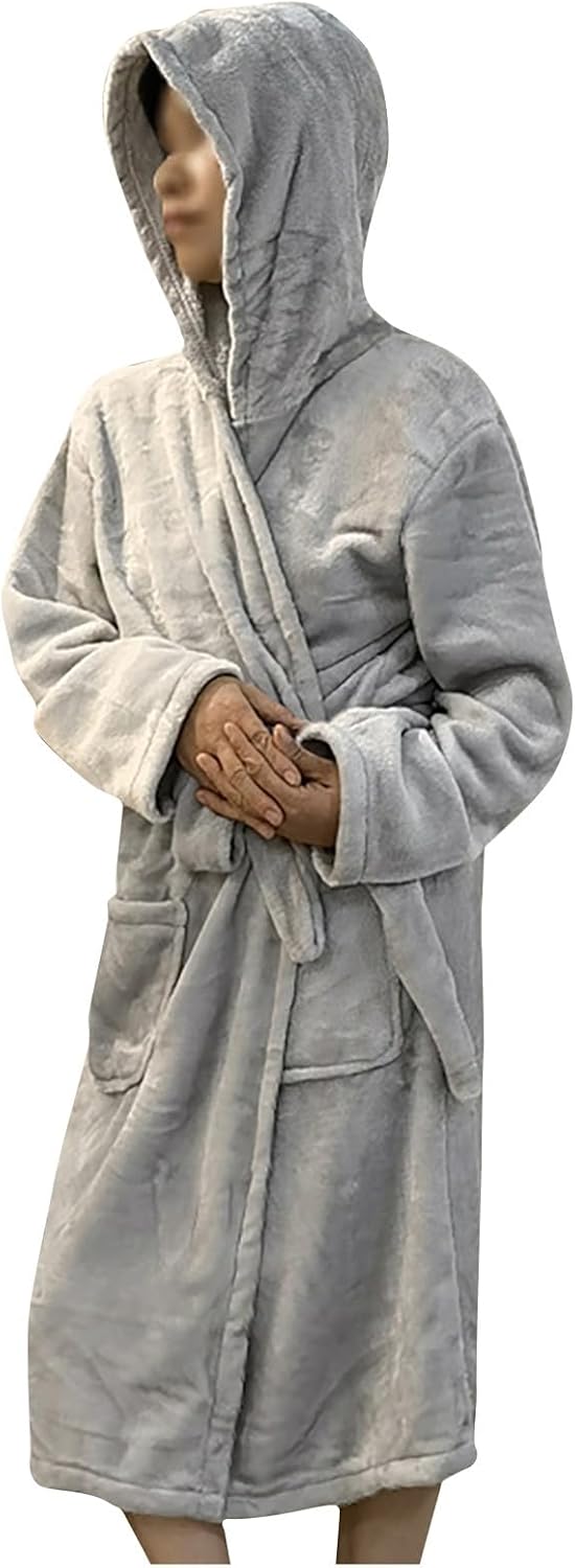 Long Hooded Bathrobe for Womens Flannel Fleece Robes Togo | Ubuy