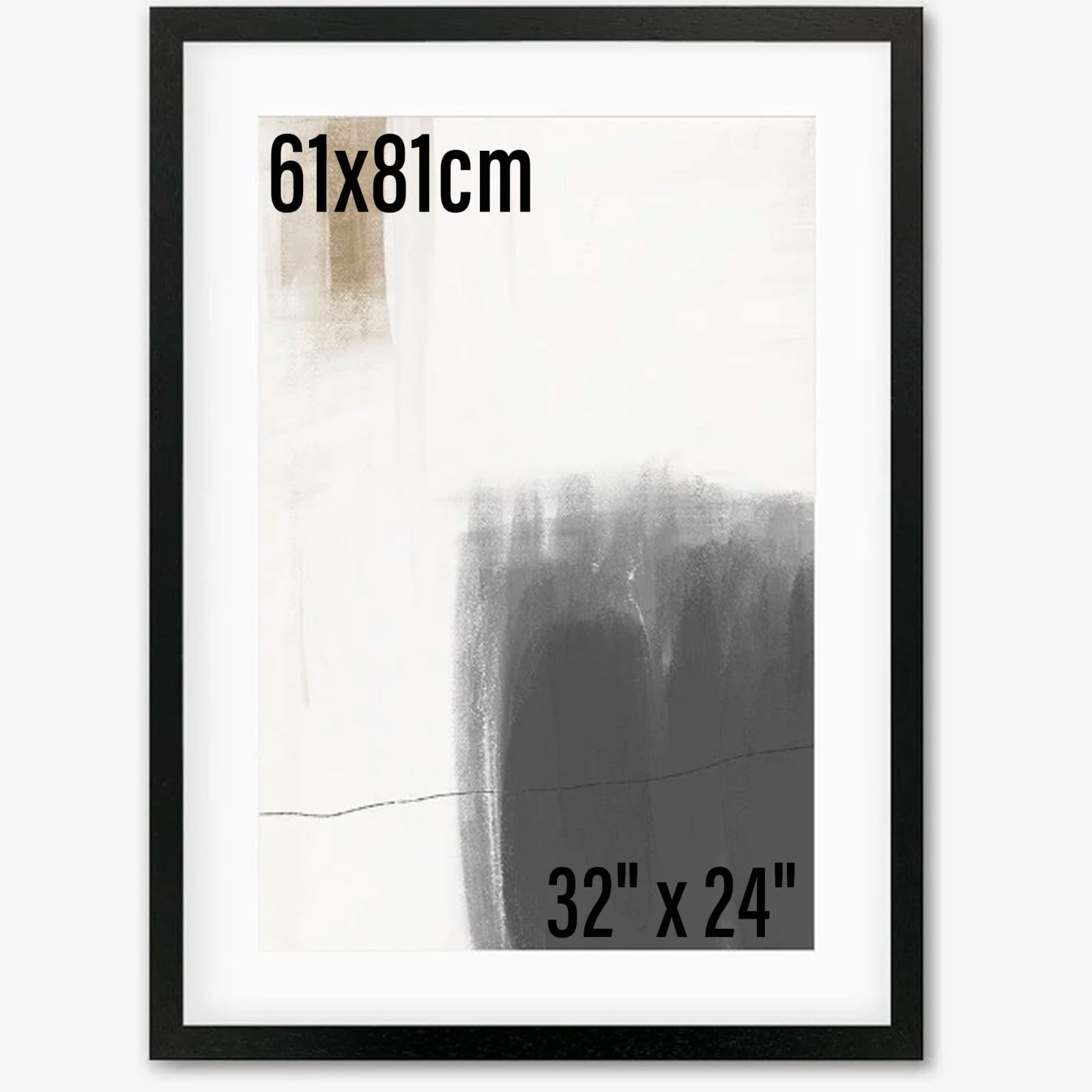 Bloomingtons Direct Black 2X 61X81cm Picture Frame Wall Photo Frame With Acrylic Plexiglass Photos Canvas Pictures Frame For Home Decoration