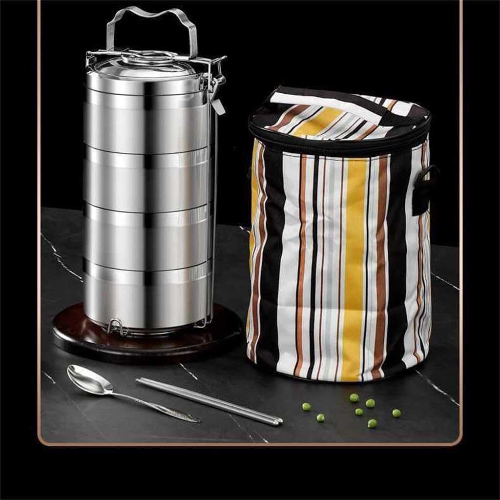 Stainless Steel Lunch Box Multi-layer Pot Insulated Bucket Bento Four Layers