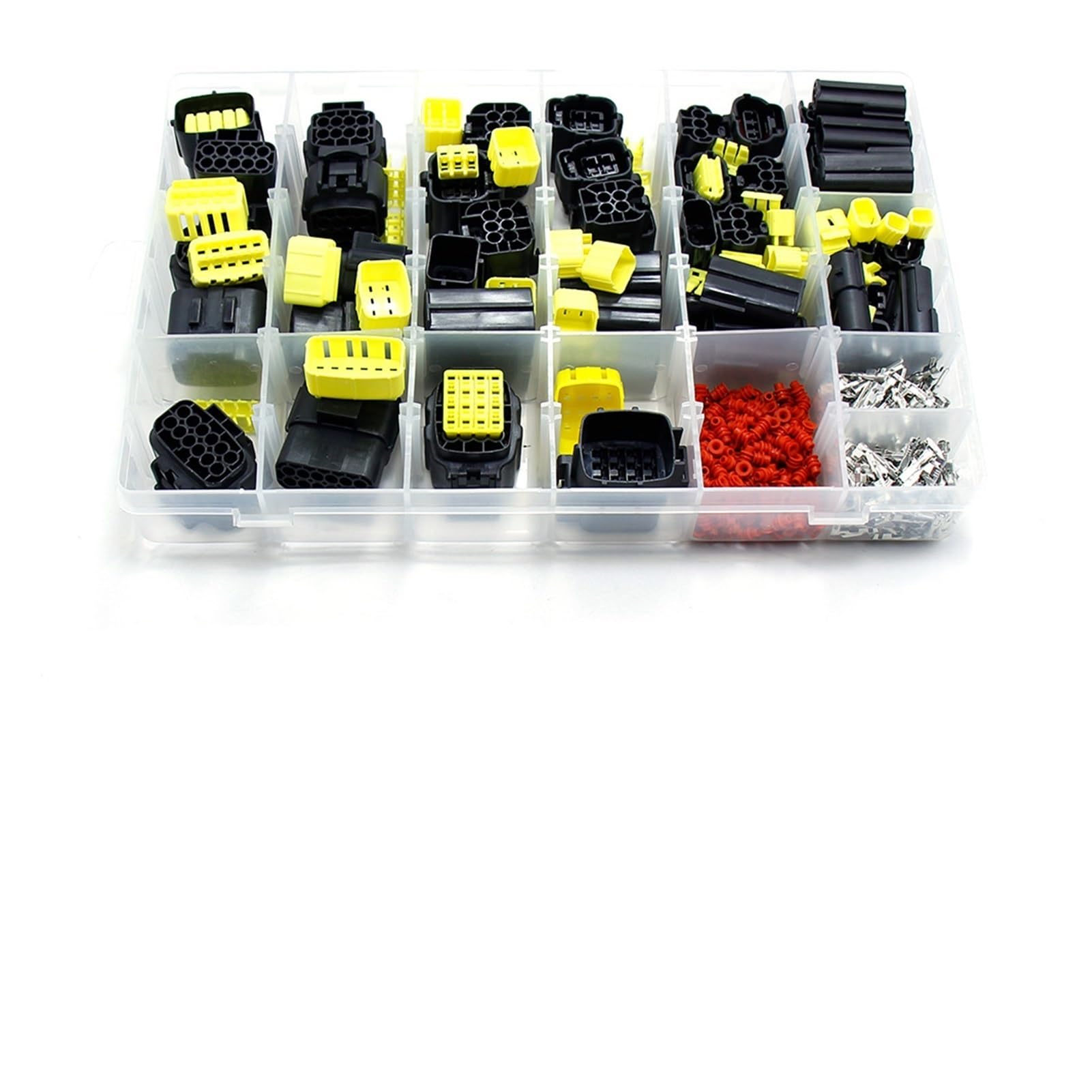 Kit di connettore del cavo elettrico serie da 1,8 mm con guarnizioni in gomma 1/2/4/4/6/8/10/12/16 PIN AUTO Impermeabile Plug Imbracatura(70x16Y 568pcs)