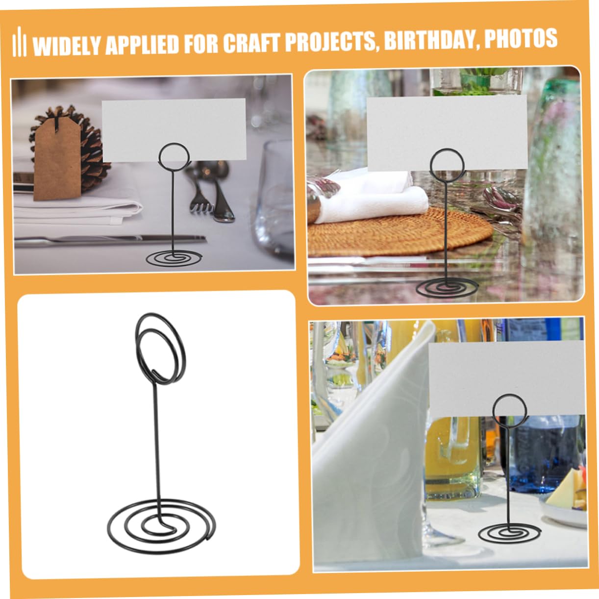 60stücke Teiliges Metall Tischkartenhalter Platzkartenhalter Für Hochzeiten Menükarten Und Stabiler Stand Mit Dekorativem Design Für Events Und Büro
