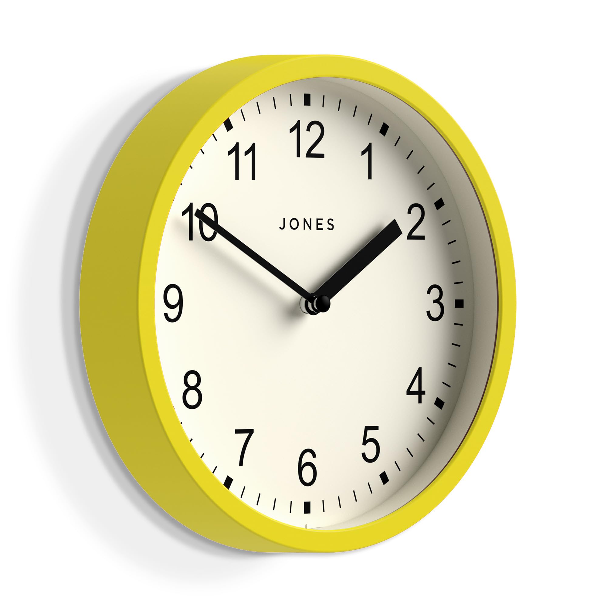 Jones Clocks® Spin wall clock, Yellow, 20 x 20 x 3.5 cm - Image 2