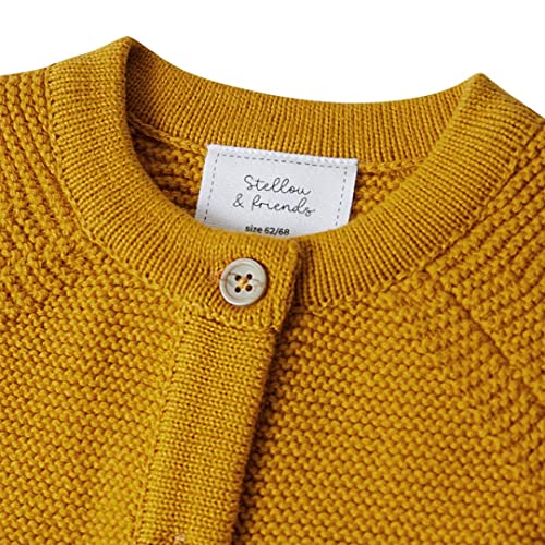 Stellou & friends 100% Cotton Baby Cardigan, Long Sleeve Knit Sweater for Kids, Unisex Tops for Infant, for Children 0-6 Yrs3