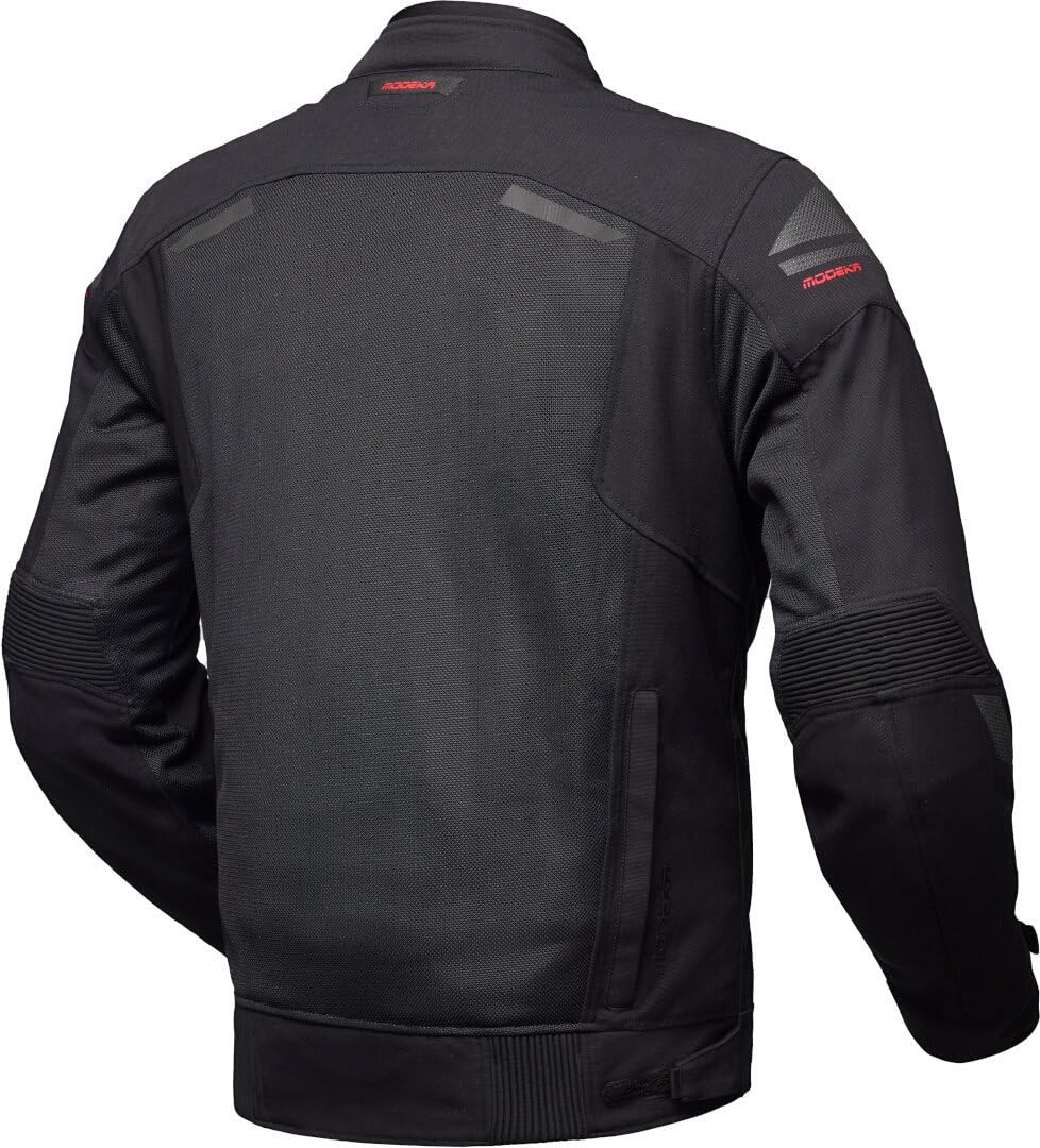 Modeka Khao Air II impermeabile Giacca tessile moto, nero, M
