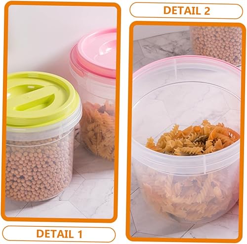 Miniatura 6 de Recipientes para alimentos contenedor de plástico con tapa contenedores recargables organizador de almacenamiento cubo de arroz sellado soporte de