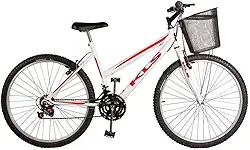 Bicicleta 26 KLS Sport Freio V-Brake 21V Feminina MTB