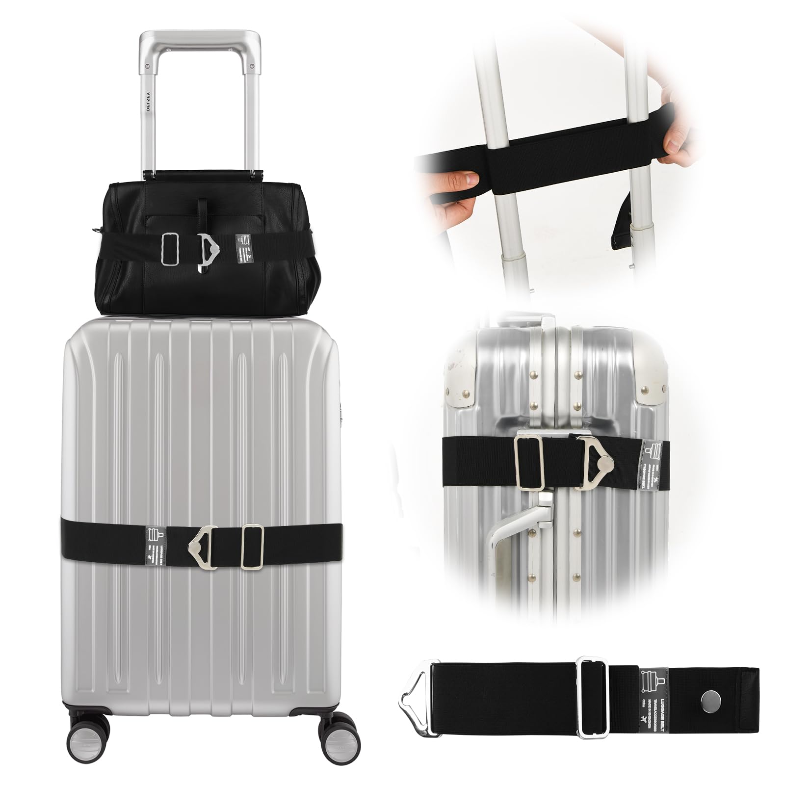 Amazon.com | COMNICO Luggage Straps Bag Bungees for Suitcases 2-in