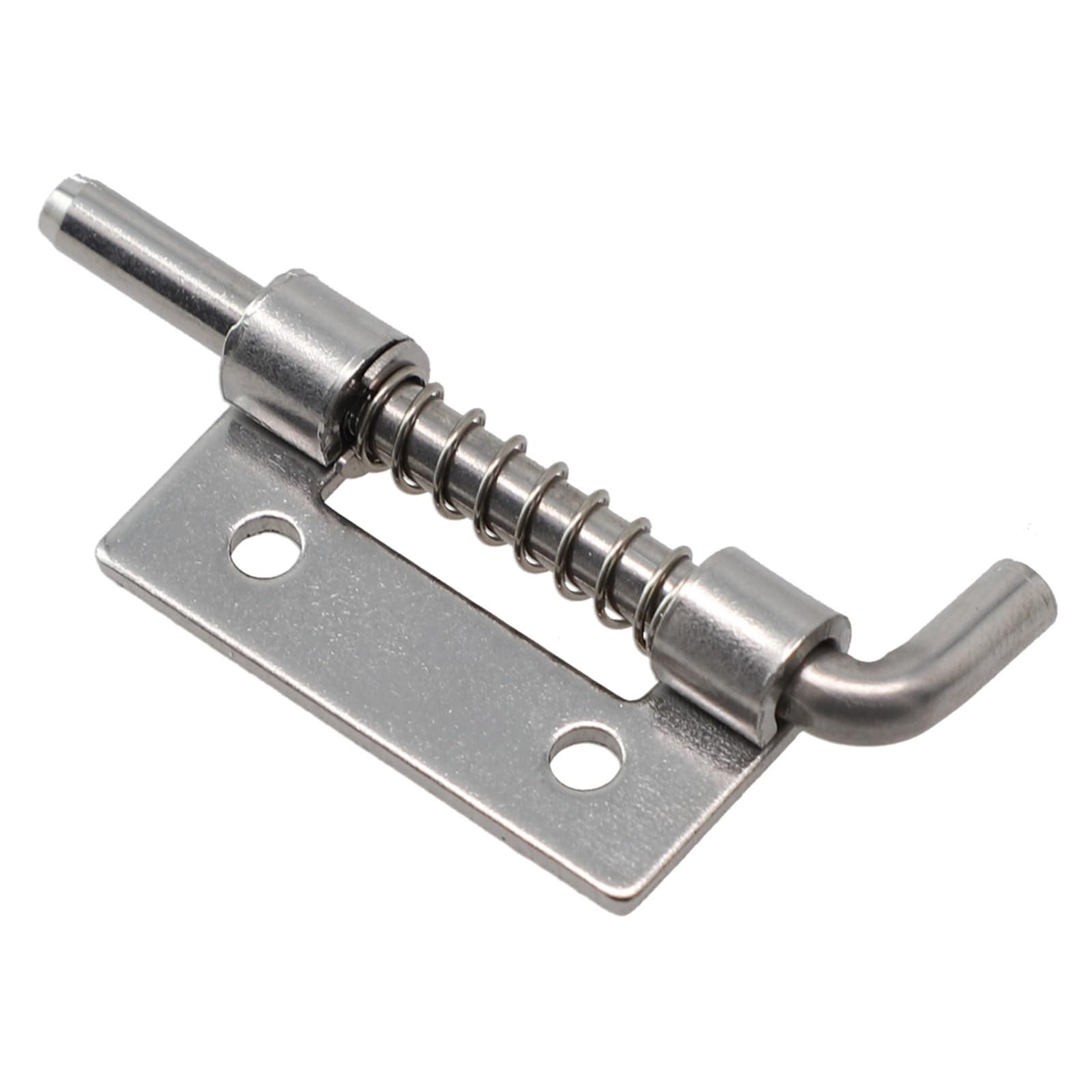 Hinges, Spring Loaded Latch Pin 304 Stainless Steel Silver Multiple Sizes Pack of 2(M Right)